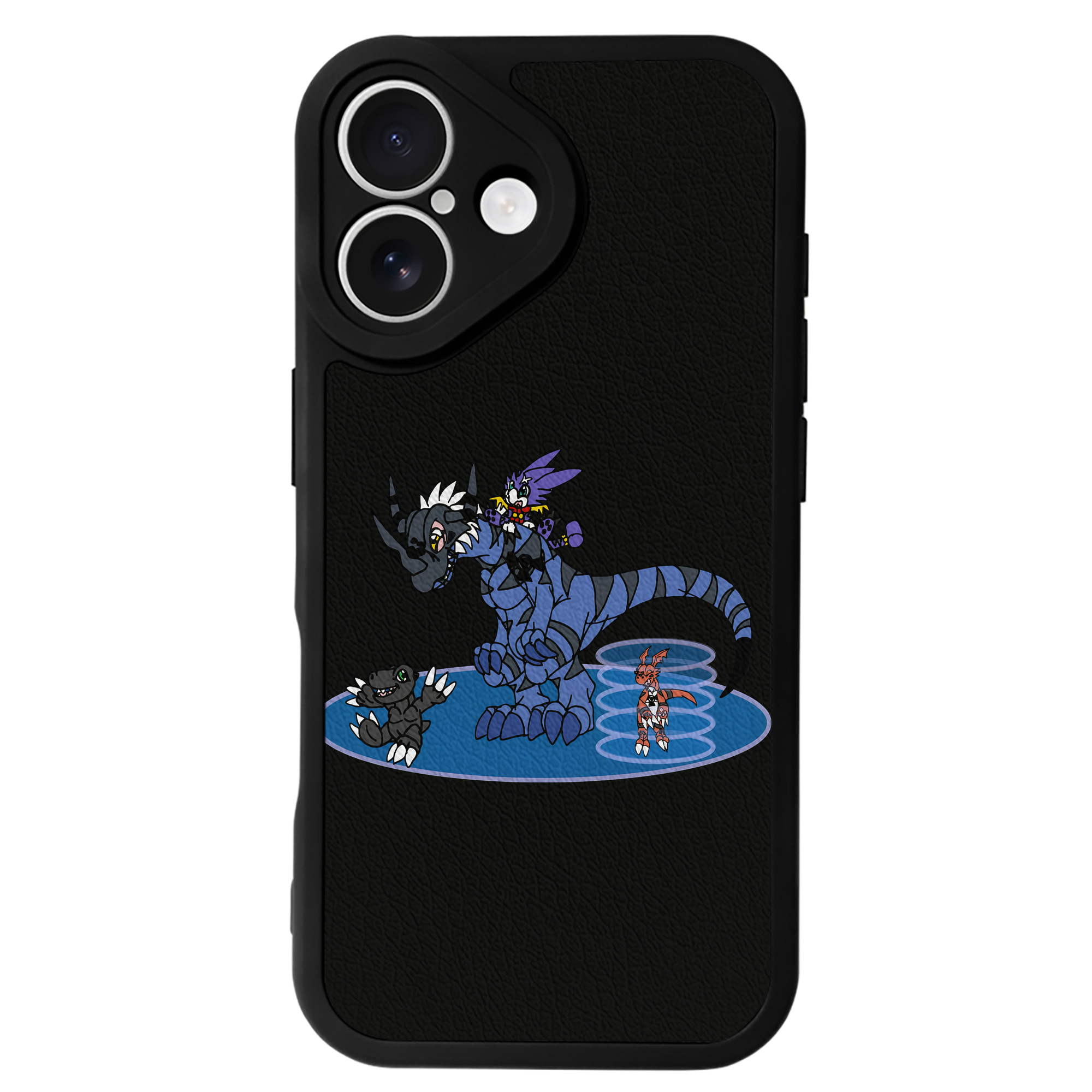 （画像用） Digimon デジタルモンスター/デジモン 【iPhone 16シリーズ対応】シリコンスマホケース（レザー調） 材質：シリコン